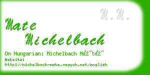 mate michelbach business card